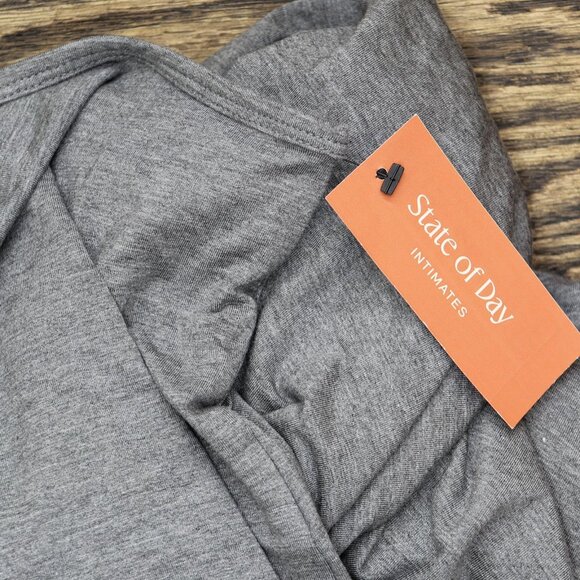 NWT State Of Day Sleeveless Knit Jumpsuit 100201527MS Pewter Heather Gray XL - Picture 6 of 8